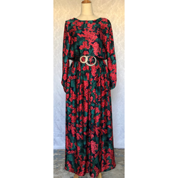 Midi Floral Silk Dress