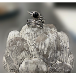 Black Onyx silver ring